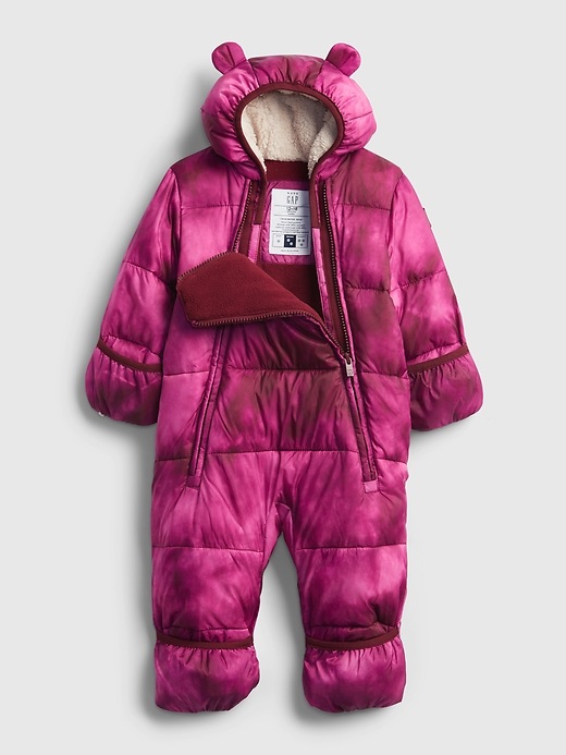 Image number 3 showing, Baby 100% Recycled Polyester Puffer One-Piece