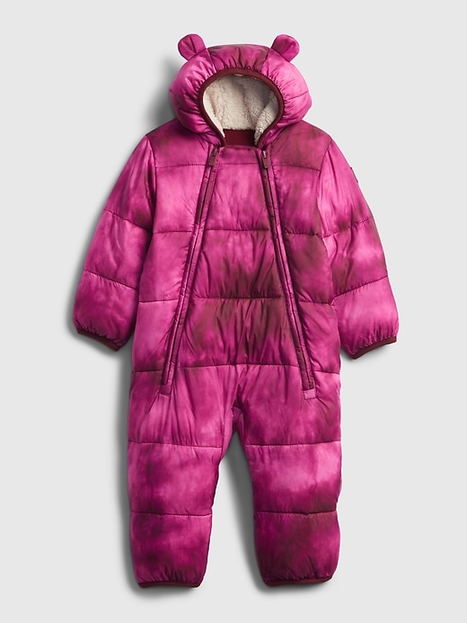 Image number 1 showing, Baby 100% Recycled Polyester Puffer One-Piece