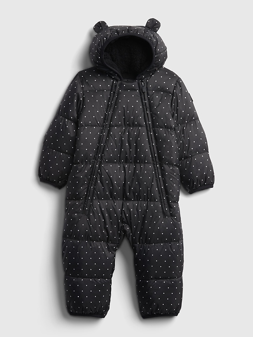 View large product image 1 of 1. Baby 100% Recycled Polyester Puffer One-Piece