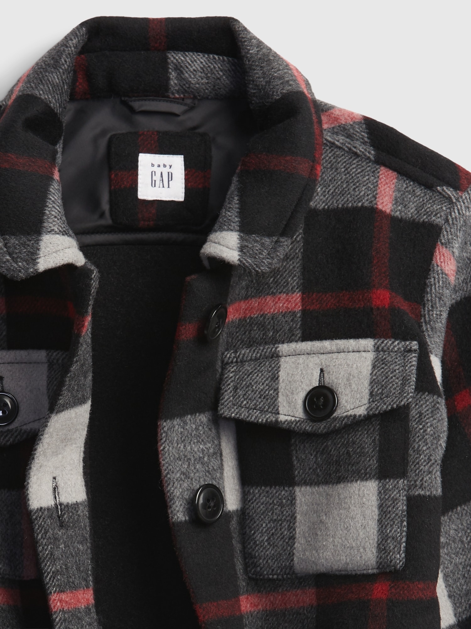 Toddler Wool Plaid Coat Gap