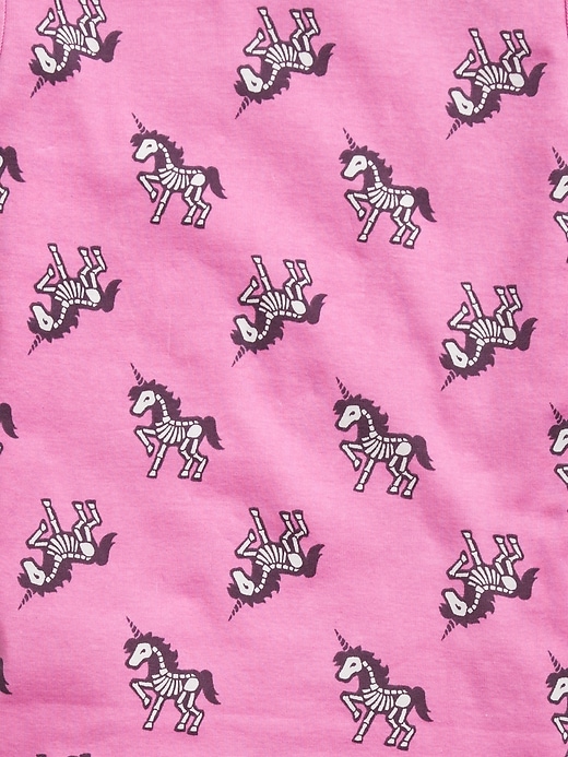 2 of 8 showing, with the color violet of product Kids 100% Organic Cotton Unicorn PJ Set