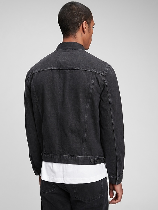 2 of 8 showing, with the color washed black of product Icon Denim Jacket with Washwell
