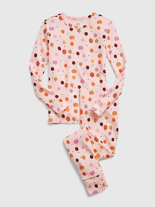 Image number 1 showing, Kids Organic Cotton Pumpkin PJ Set