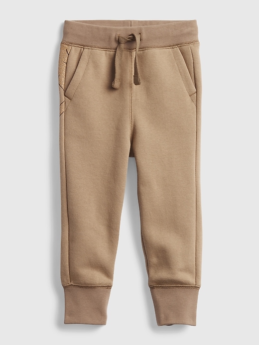 1 of 8 showing, with the color mushroom brown of product Toddler Interactive Graphic Joggers