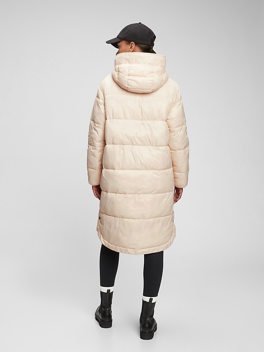 2 of 8 showing, with the color stone beige of product Recycled Nylon Relaxed Lightweight Puffer Jacket
