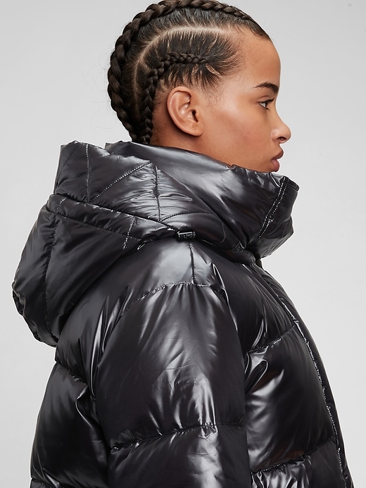 Image number 3 showing, 100% Recycled Polyester Relaxed Heavyweight Cropped Puffer Jacket
