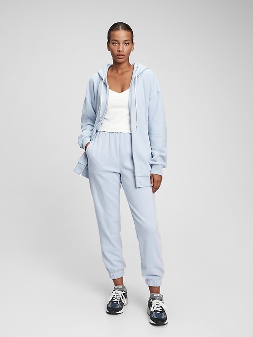 1 of 8 showing, with the color ice blue of product Vintage Soft Oversized Hoodie