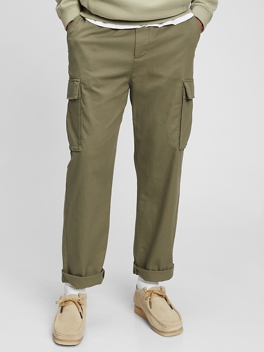 Image number 3 showing, Relaxed Taper E-Waist Cargo Pants with GapFlex