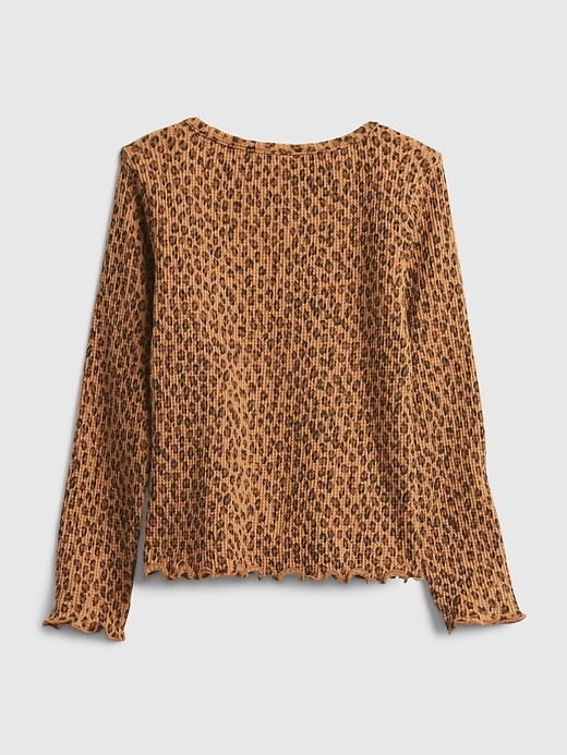 2 of 8 showing, with the color leopard print of product Toddler Waffle-Knit Print T-Shirt