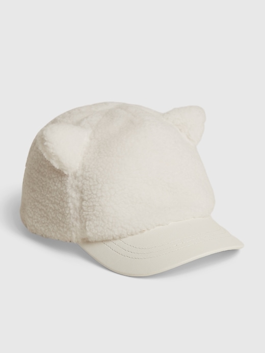 1 of 8 showing, with the color optic white of product Toddler Cat Baseball Hat