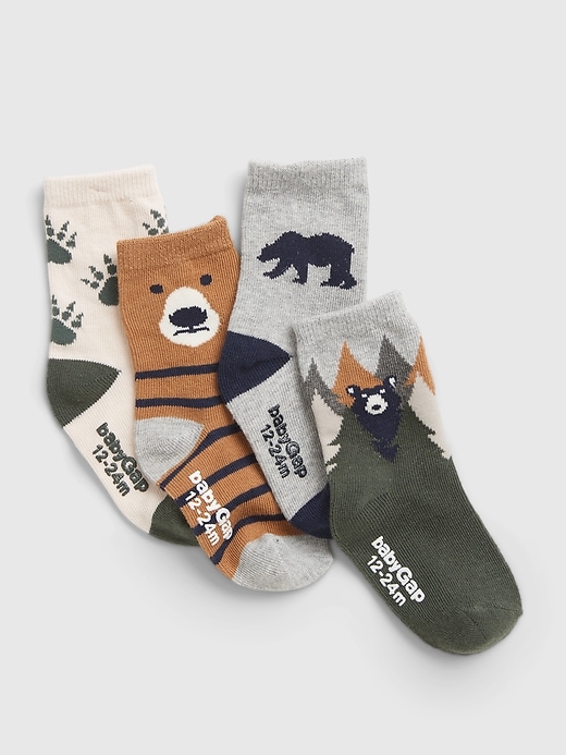 View large product image 1 of 1. Toddler Bear Socks (4-Pack)