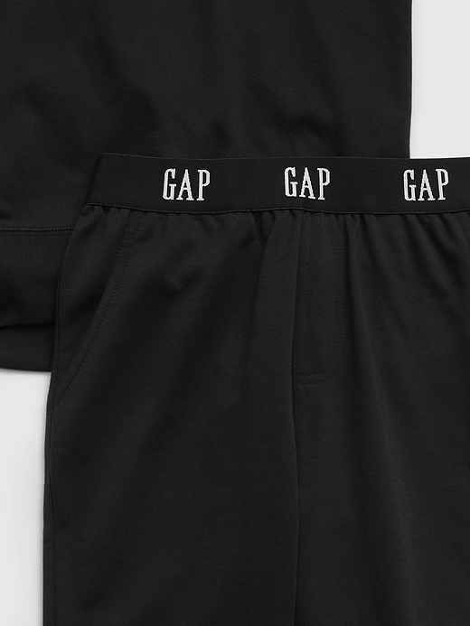 2 of 8 showing, with the color black of product Kids 100% Recycled PJ Set