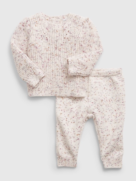 1 of 8 showing, with the color ivory frost of product Baby Sweater Set