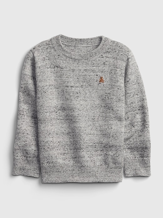1 of 8 showing, with the color light heather grey of product Toddler Crewneck Sweater