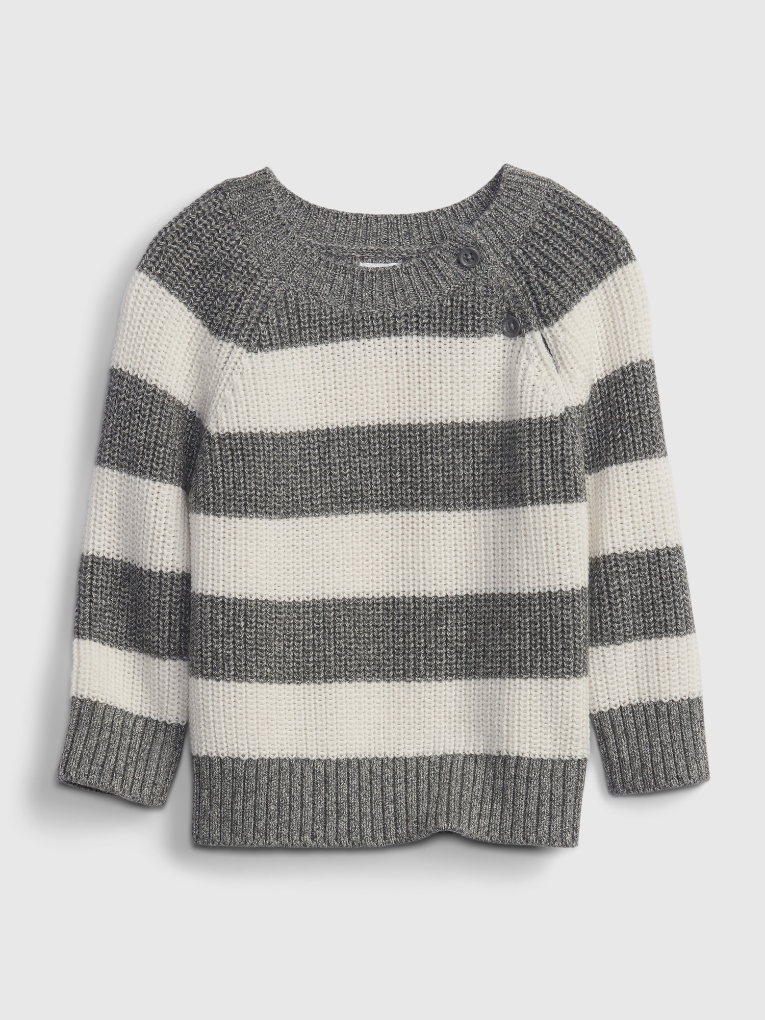 Baby Ribbed Button Sweater Gap