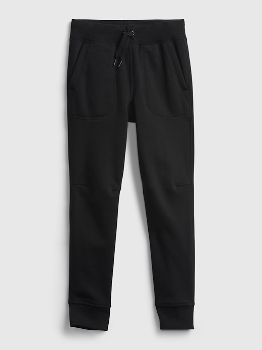 1 of 8 showing, with the color true black of product Kids Slouchy Pull-On Joggers