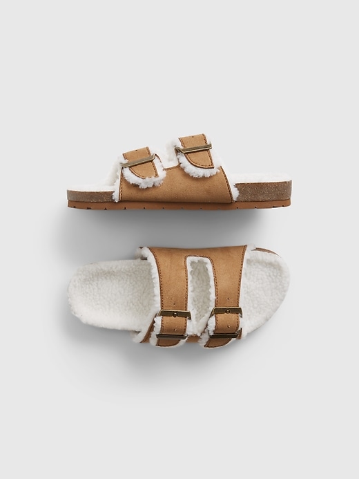 View large product image 1 of 1. Kids Cozy Cork Buckle Sandals