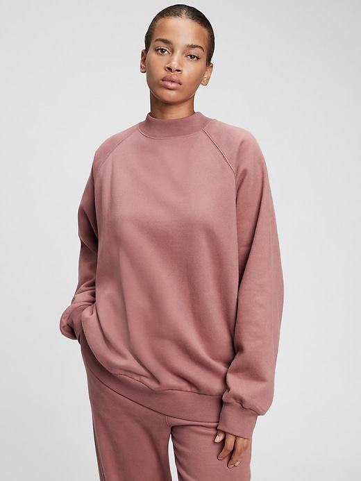 Image number 10 showing, Vintage Soft Mockneck Oversized Sweatshirt