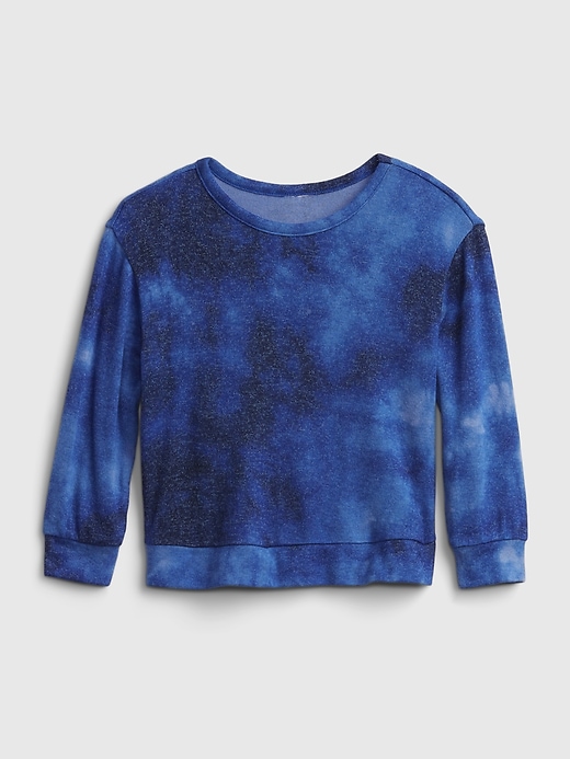 1 of 8 showing, with the color navy blue tie dye of product Toddler Softspun Crossback T-Shirt