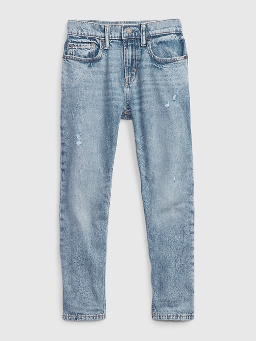 Kids Distressed Easy Taper Jeans with Washwell™ Gap