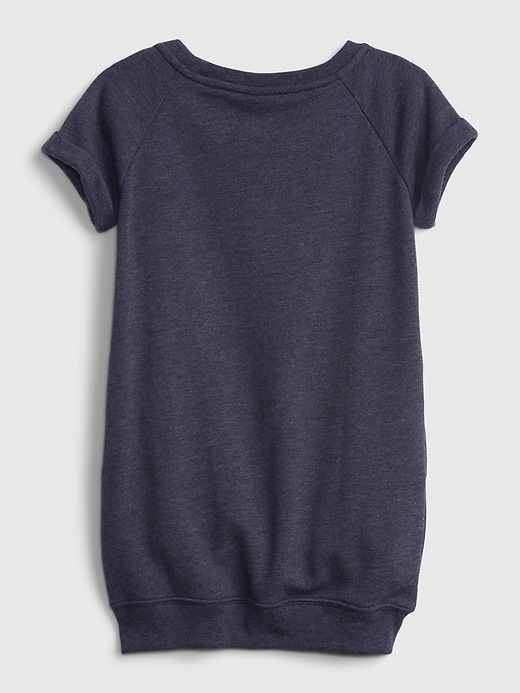 2 of 8 showing, with the color dark night blue of product Toddler Shooting Star Graphic Dress