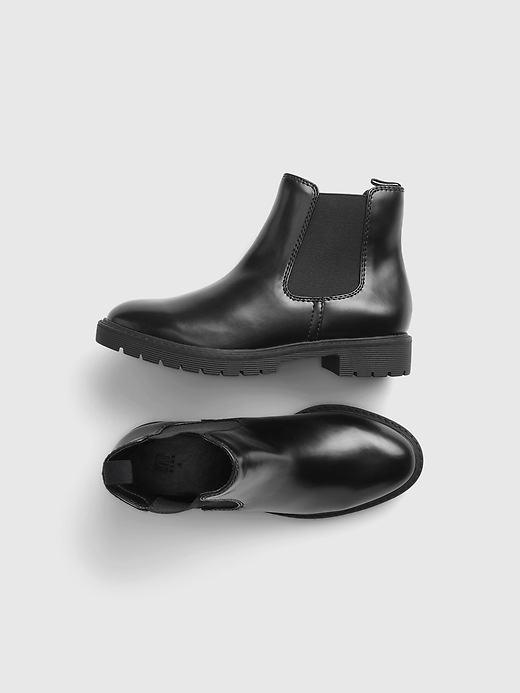 1 of 8 showing, with the color true black of product Kids Ankle Boots
