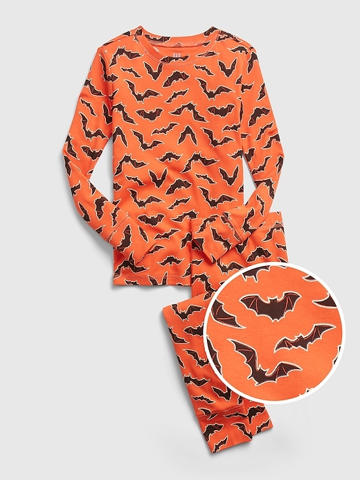 Image number 1 showing, Kids Organic Cotton Interactive Bat PJ Set