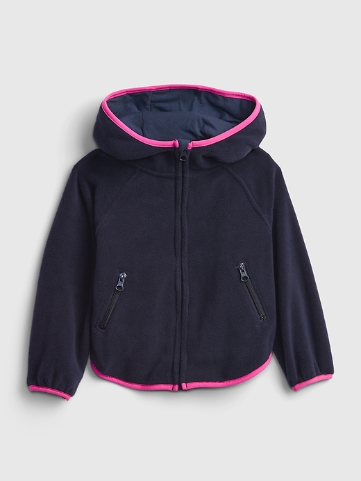1 of 8 showing, with the color navy uniform blue of product Toddler Fleece Hoodie