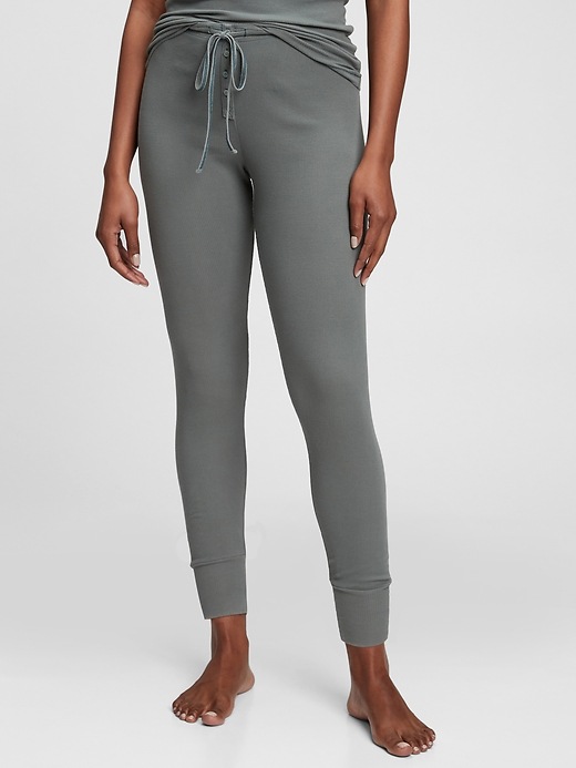 1 of 8 showing, with the color new vintage green of product Forever Favorite Ribbed Leggings