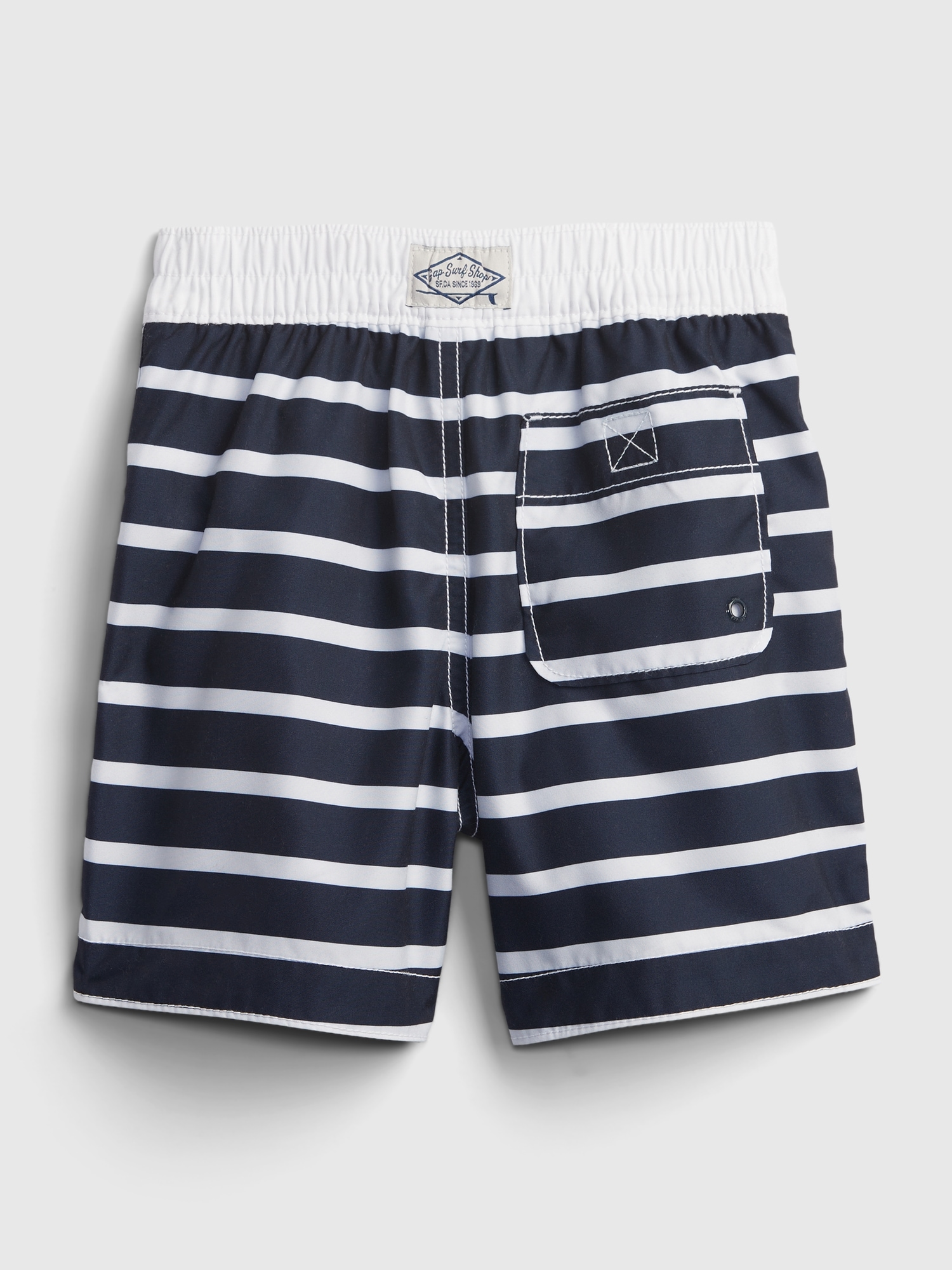 Toddler 100 Recycled Breton Stripe Swim Trunks Gap