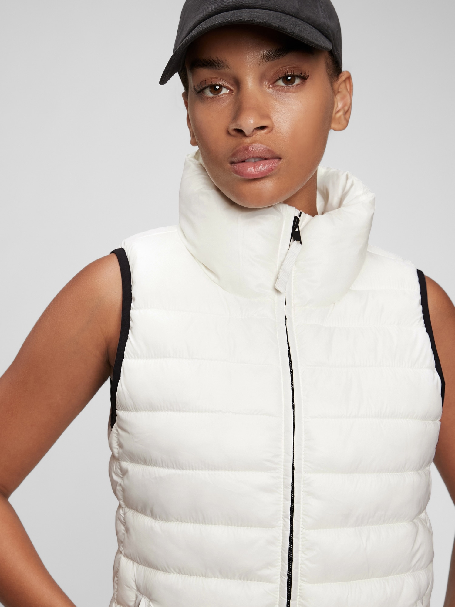 100 Recycled Nylon Lightweight Puffer Vest Gap
