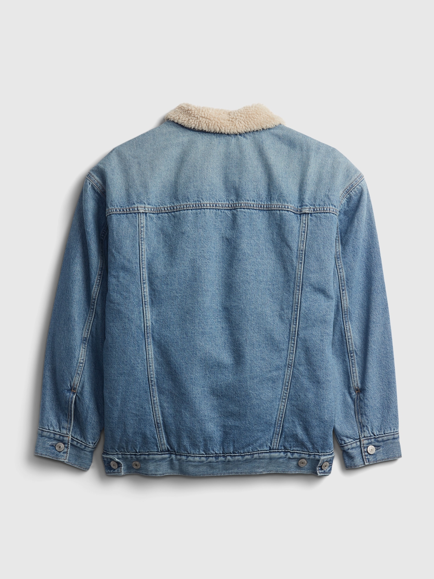 Teen Oversized Denim Sherpa Jacket | Gap