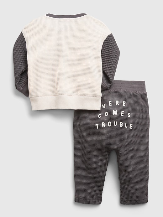 2 of 8 showing, with the color stone of product babyGap &#124 Star Wars™ Henley Outfit Set