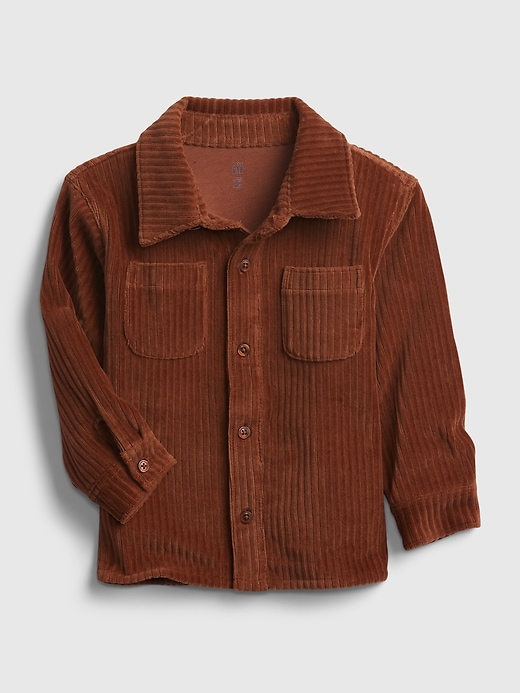 1 of 8 showing, with the color copper beech brown of product Toddler Corduroy Shirt