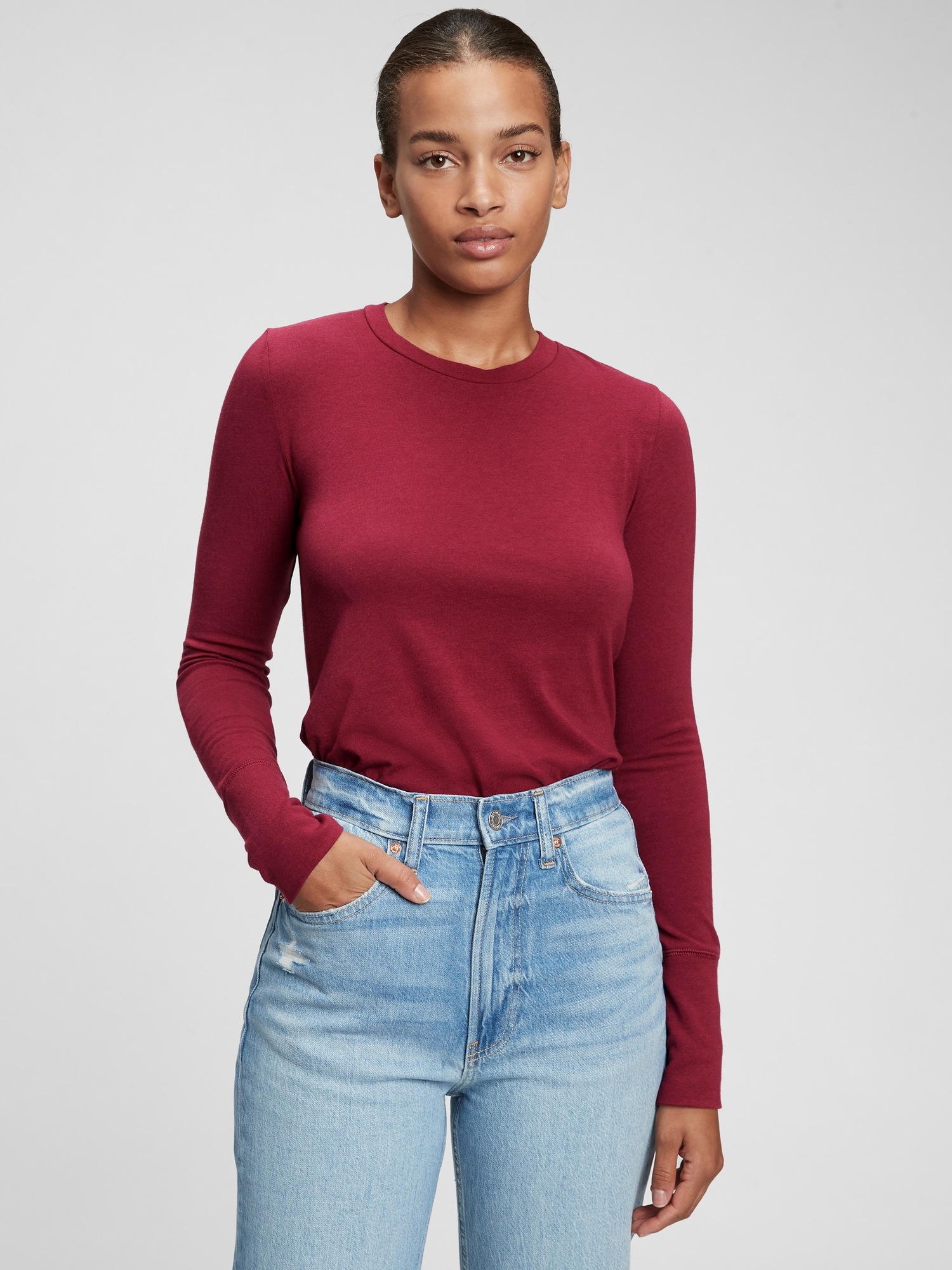 Featherweight Crewneck T Shirt Gap