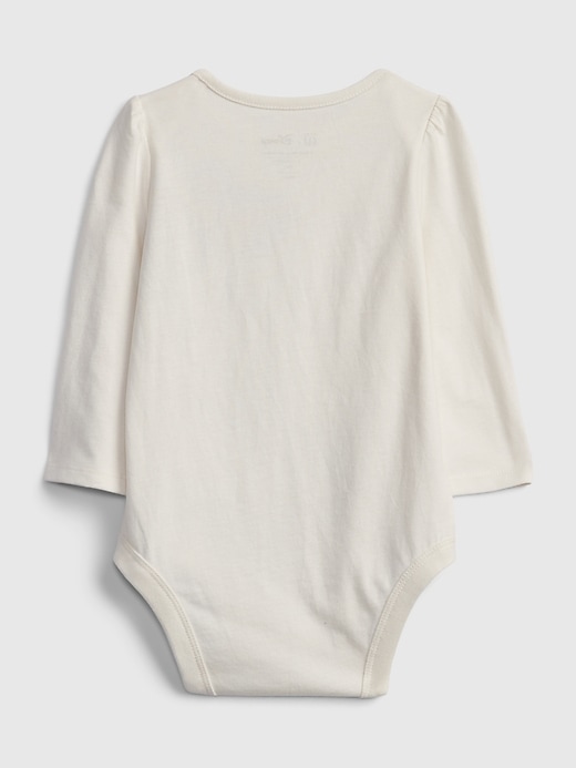 2 of 8 showing, with the color ivory frost of product babyGap &#124 Disney Minnie Mouse 100% Organic Cotton Mix and Match Bodysuit