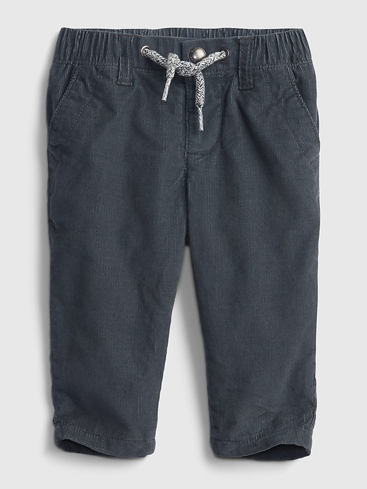 1 of 8 showing, with the color dark pearl blue of product Baby Pull-On Corduroy Pants
