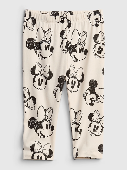 1 of 8 showing, with the color ivory frost of product babyGap &#124 Disney Minnie Mouse Organic Cotton Mix and Match Leggings