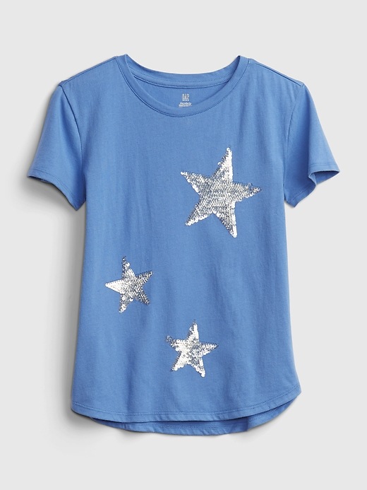 1 of 8 showing, with the color blue star of product Kids Interactive Graphic T-Shirt