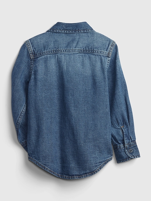 View large product image 2 of 3. Toddler 100% Organic Cotton Denim Shirt