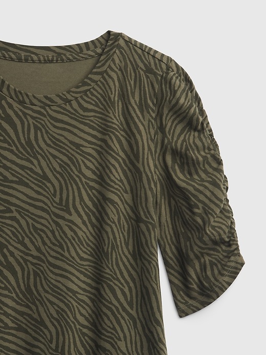 Image number 8 showing, Featherweight Print Shirred T-Shirt
