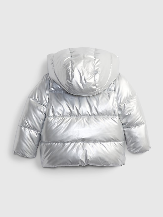 2 of 8 showing, with the color SILVER METALLIC of product Toddler Metallic ColdControl Max Puffer Jacket