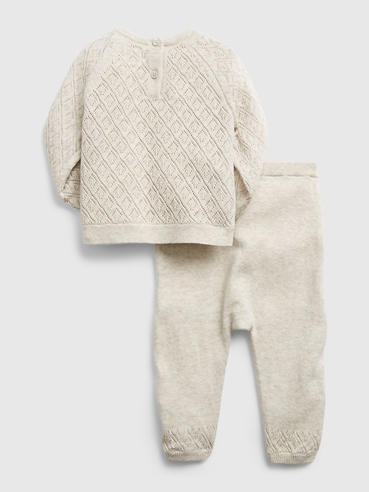Image number 2 showing, Baby Pointelle Sweater Outfit Set