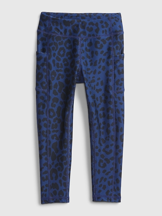 1 of 8 showing, with the color blue leopard print of product Toddler GapFit Pocket Leggings