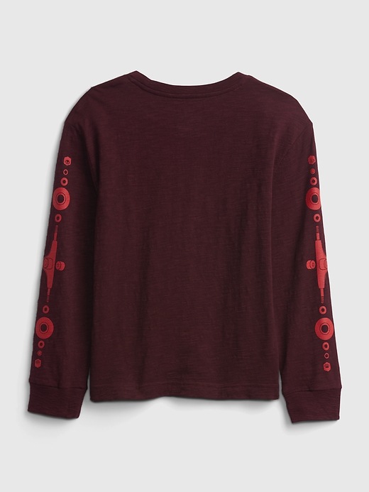 2 of 8 showing, with the color aubergine of product Kids Graphic T-Shirt