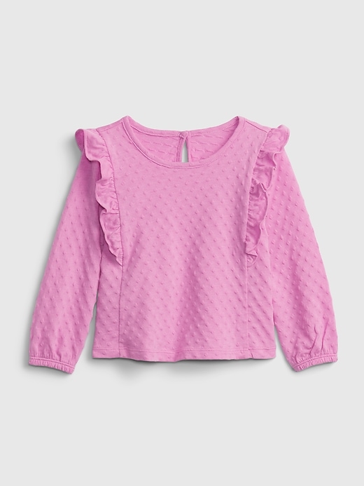 1 of 8 showing, with the color violet purple of product Toddler Ruffle Top