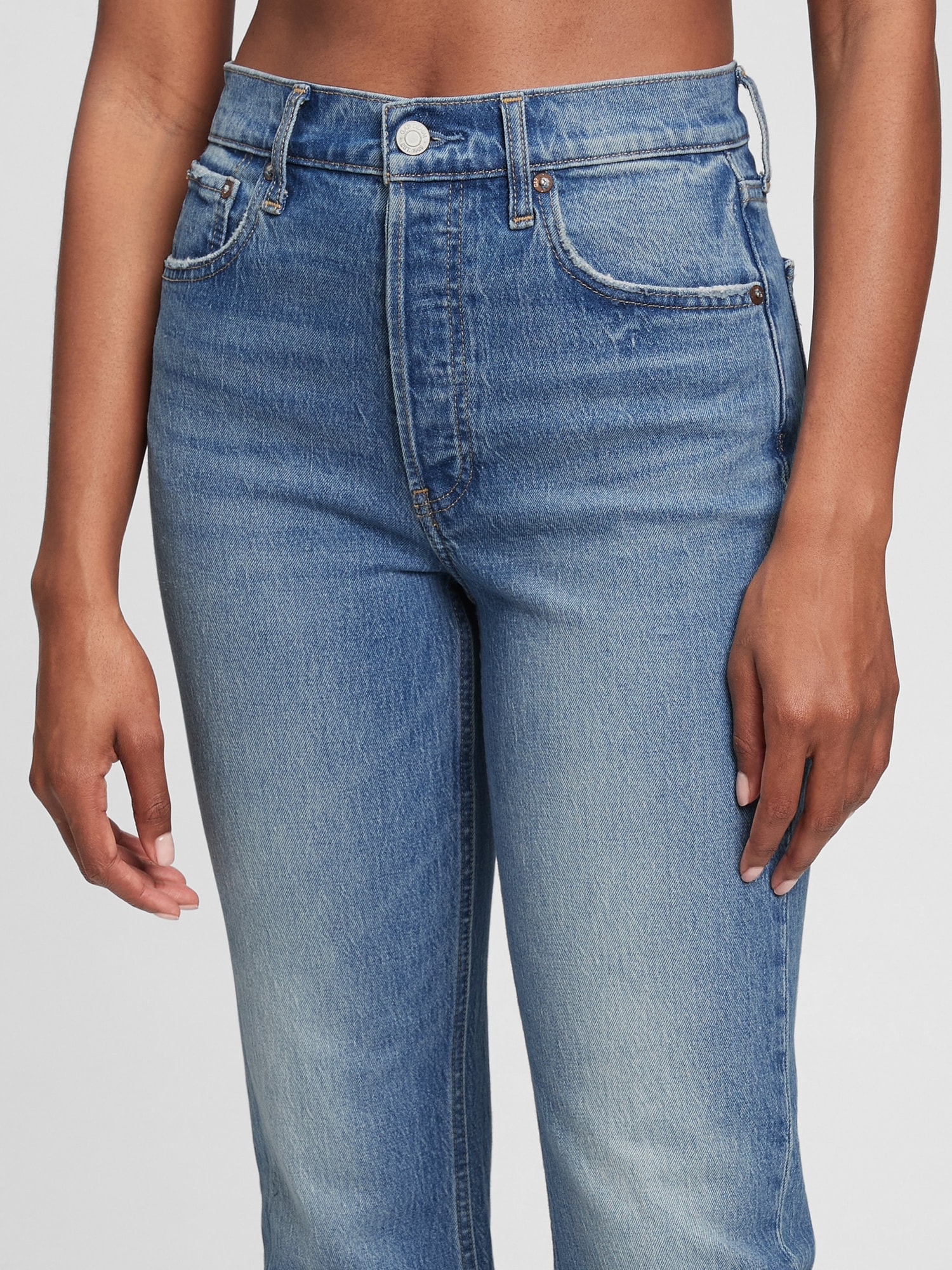 High Rise Cheeky Straight Jeans with Washwell | Gap