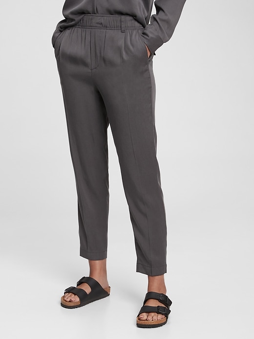 View large product image 1 of 1. High Rise Cropped Pull-On Pants