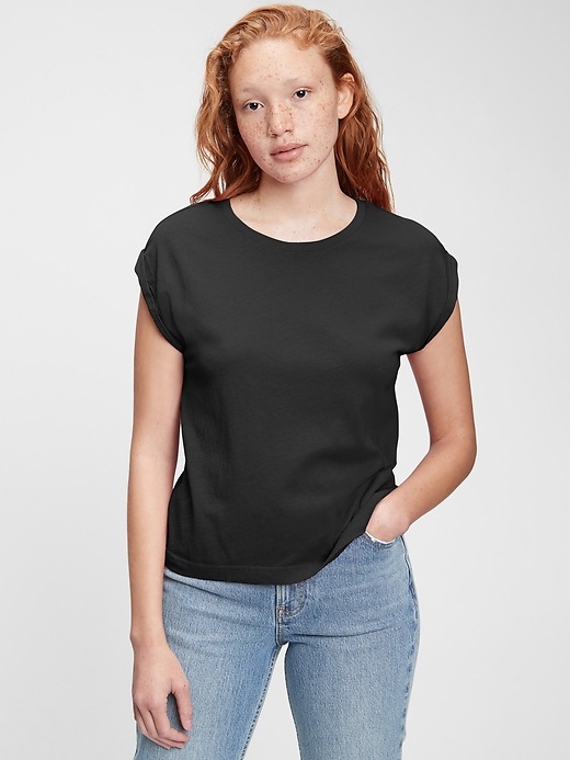 1 of 8 showing, with the color true black of product Muscle T-Shirt