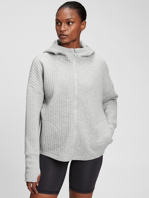 GapFit Oversized Jacquard Hoodie Gap